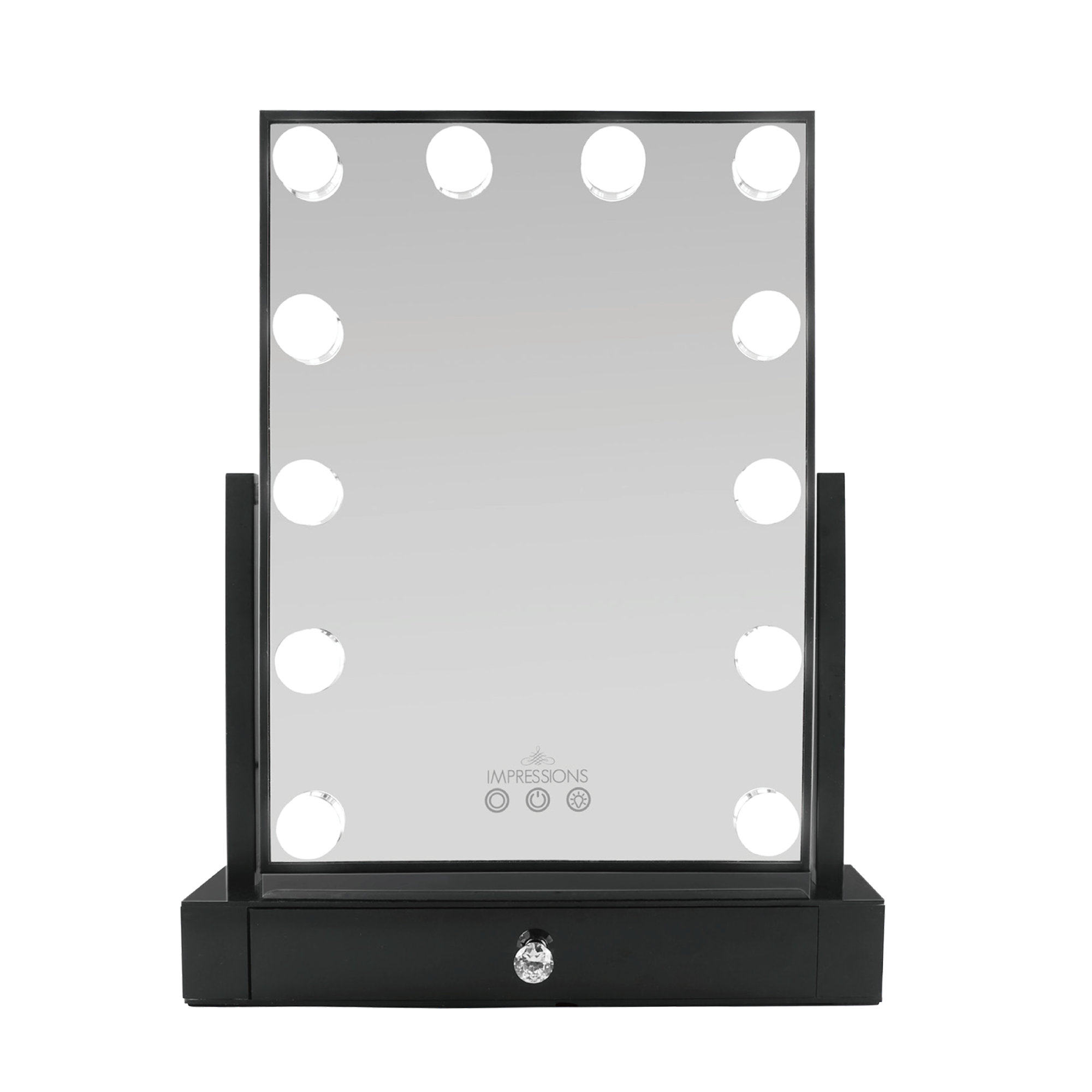 IMPRESSIONS VANITY COMPANY Hollywood Tri Tone LED Makeup Mirror with Bluetooth Speakers and 6 Long Lasting Built In LED Bulbs Wayfair
